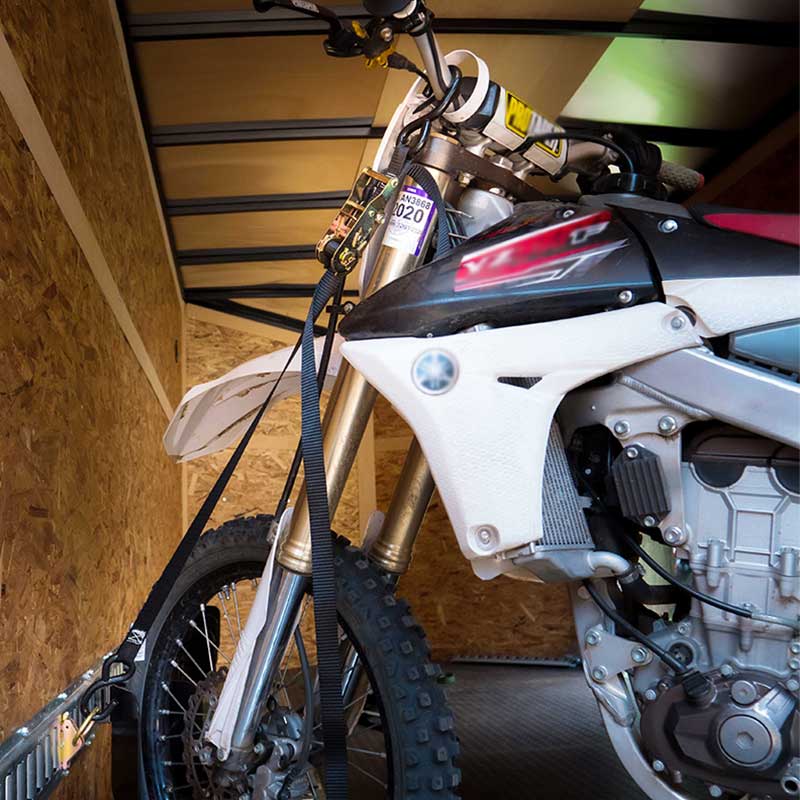 Pasek zapadkowy do mini motocykla 1'' x 7' z haczykami w kształcie litery S