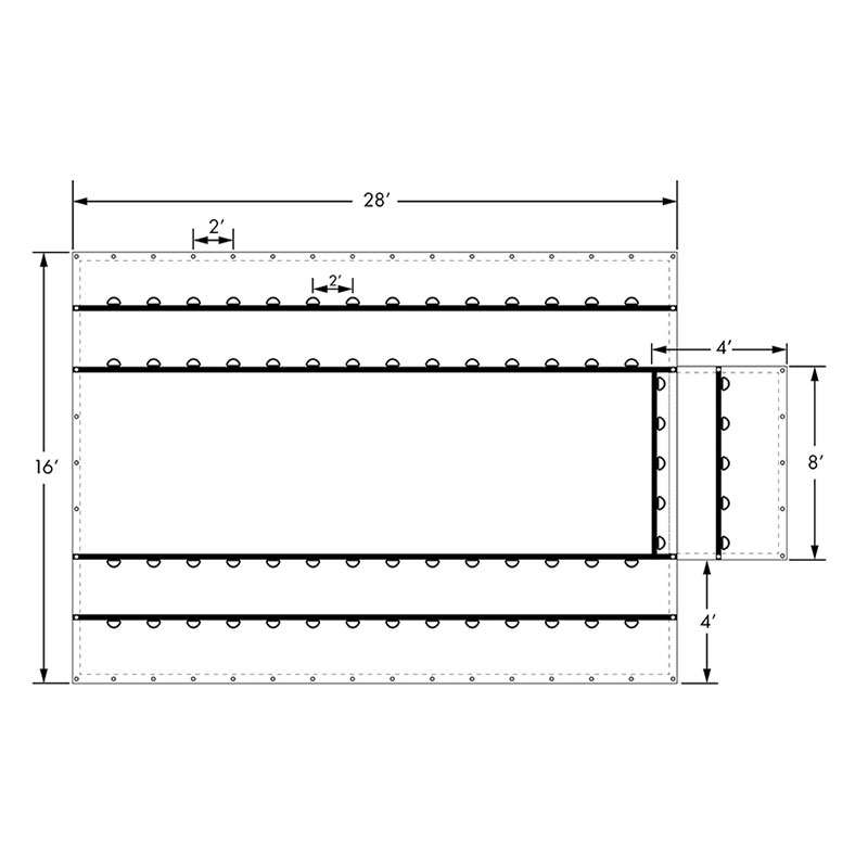 Wysokowydajny materiał pokrywający, w szczególności Heavy Duty Lumber Black Tarp